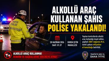 Alkollü Araç Kullanan Şahıs Polise Yakalandı