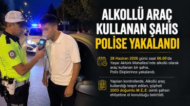 Alkollü Araç Kullanan Şahıs Polise Yakalandı