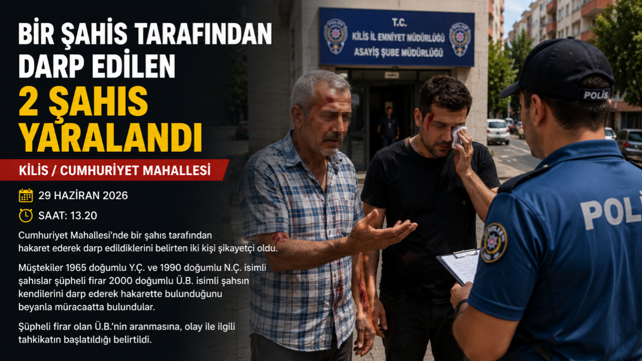 Bir Şahıs Tarafından Darp Edilen 2 Şahıs Yaralandı