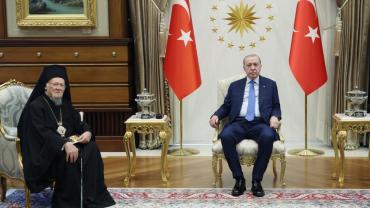 Cumhurbaşkanı Erdoğan, Fener Rum Patriği Bartholomeos’u Ağırladı