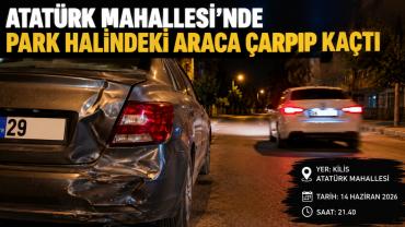 Park Halindeki Araca Çarpıp Kaçtı