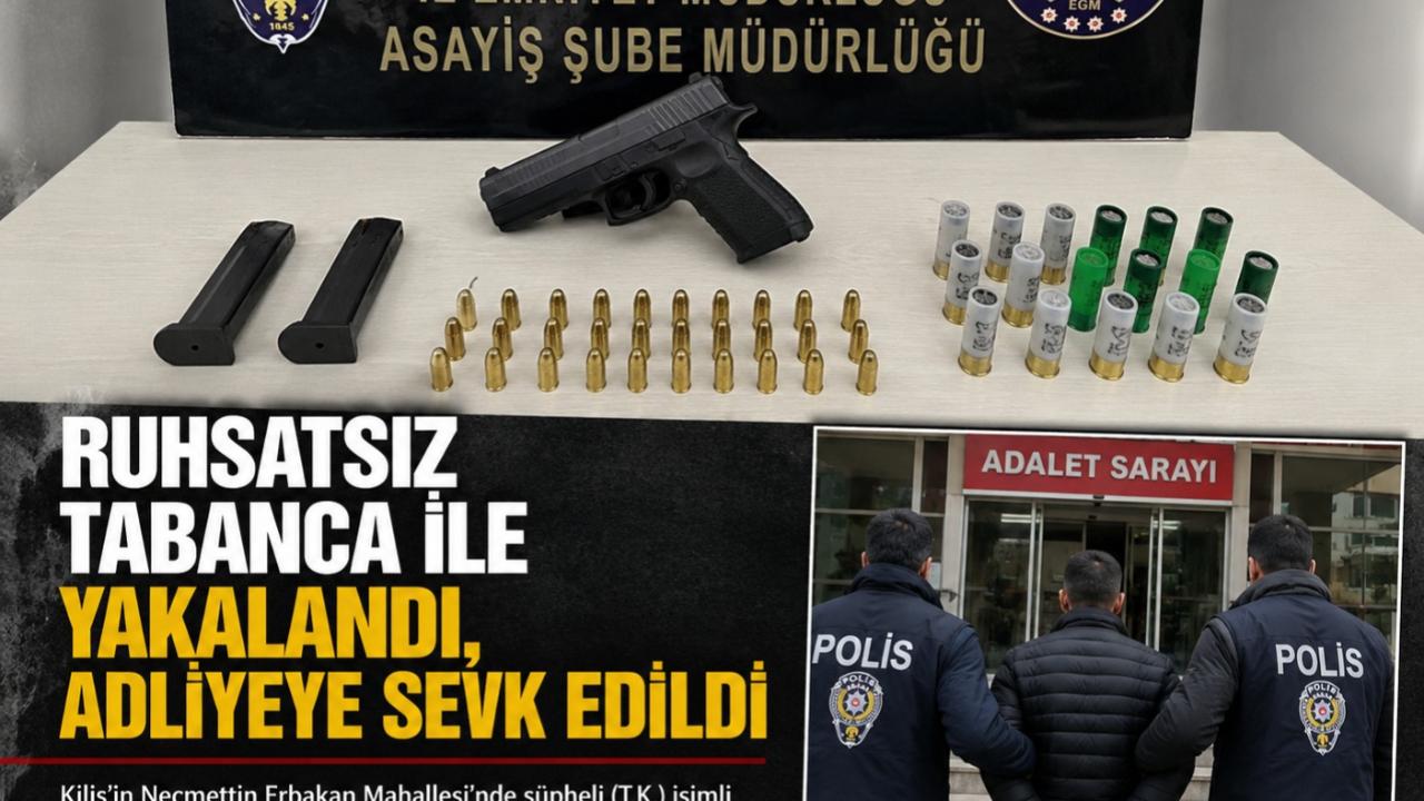 Ruhsatsız Silah Operasyonu: Şüpheli Adliyeye Sevk Edildi